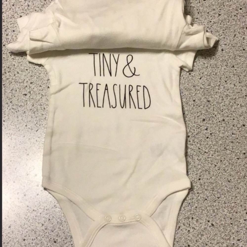 NEW Rae Dunn 3pc onesies chubby thighs/treasured - Picture 4 of 7